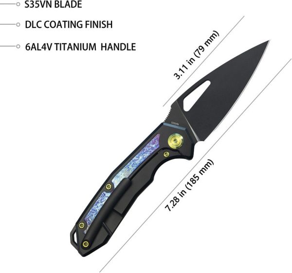 Coeus Framelock Black Ti