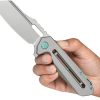 Kubey Atlas Framelock Gray Ti M390 Folding Knife