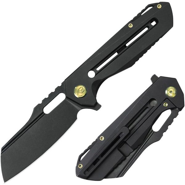 Kubey Atlas Framelock Black Ti M390 Folding Knife