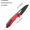 Kubey Vagrant Linerlock Red G10 AUS-10A Folding Knife