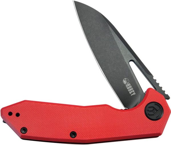 Kubey Vagrant Linerlock Red G10 AUS-10A Folding Knife