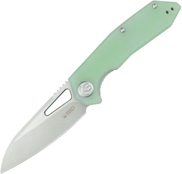 KUB291M.jpg Kubey Vagrant Linerlock Jade G10 14C28N Folding Knife