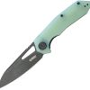 Kubey Vagrant Linerlock Jade G10 14C28N Black Stonewash