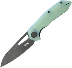KUB291R.jpg Kubey Vagrant Linerlock Jade G10 14C28N Black Stonewash