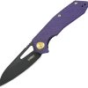 KB Knives Vagrant Linerlock Folding Knife 3" Bohler M390 Purple G10