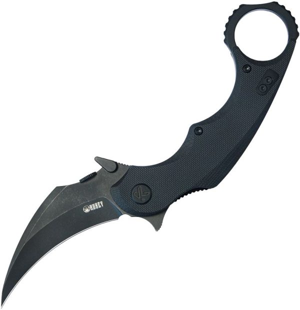 Kubey Rogue Karambit Blackwash 14C28N G10 Linerlock