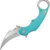 Kubey Rogue Pikal Karambit Tiffany Blue G10 14C28N