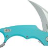 Kubey Rogue Pikal Karambit Tiffany Blue G10 14C28N