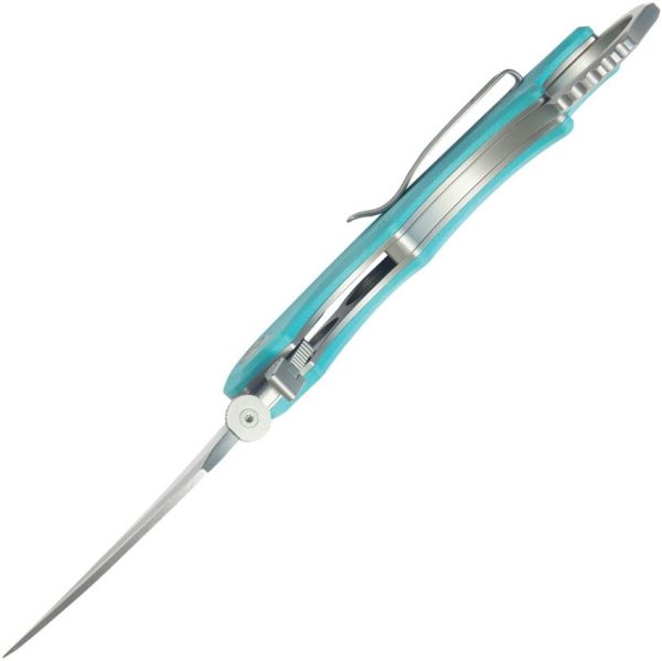 Kubey Rogue Pikal Karambit Tiffany Blue G10 14C28N