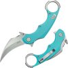 Kubey Rogue Pikal Karambit Tiffany Blue G10 14C28N