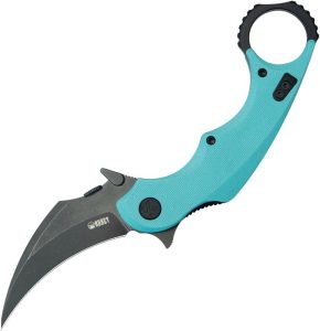 Kubey Rogue Karambit Tiffany Blue G10 Folding Knife