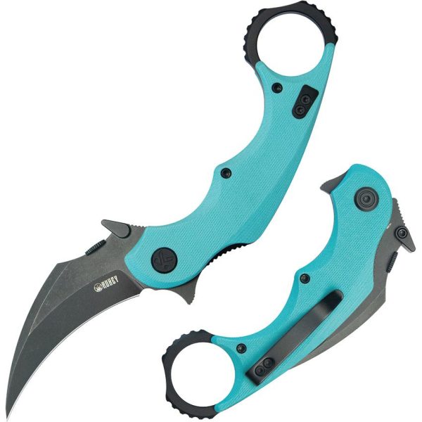 KUB298D_add_06.jpg Kubey Rogue Karambit Tiffany Blue G10 Folding Knife