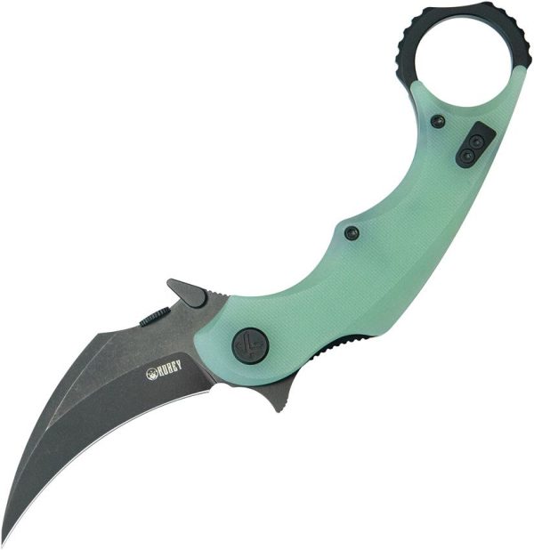 Kubey Rogue Karambit Black Jade G10 Folding Knife