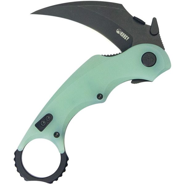 Kubey Rogue Karambit Black Jade G10 Folding Knife