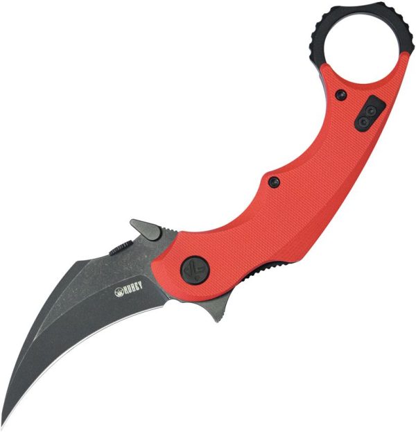 Kubey Rogue Pikal Karambit Red G10 Linerlock