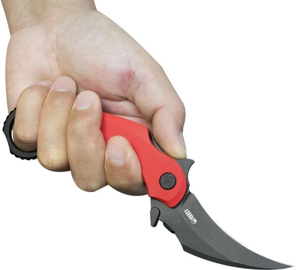 Kubey Rogue Pikal Karambit Red G10 Linerlock