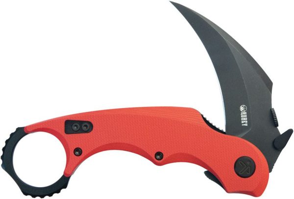 Kubey Rogue Pikal Karambit Red G10 Linerlock