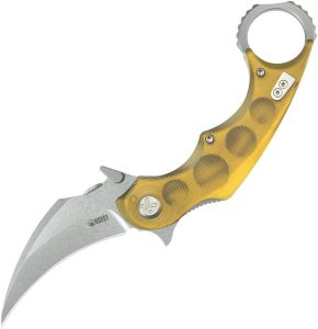 KUB298G.jpg Kubey Rogue Pikal Karambit Ultem Linerlock