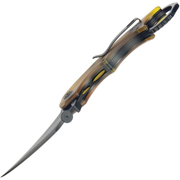 KUB298H_add_05.jpg Kubey Rogue Karambit Blackwash Amber Ultem