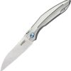 Kubey Barracuda Linerlock Gray Titanium 3.38in
