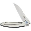 Kubey Barracuda Linerlock Gray Titanium 3.38in
