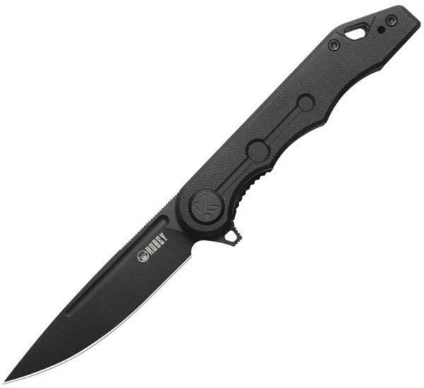 Kubey Mizo Linerlock Folding Knife - Black G10