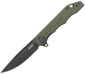 Kubey Mizo Linerlock OD Green G10 3.13in Blade
