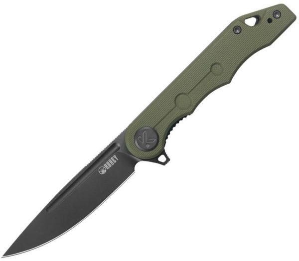 Kubey Mizo Linerlock OD Green G10 3.13in Blade