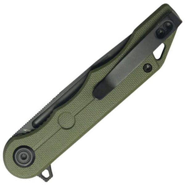 Kubey Mizo Linerlock OD Green G10 3.13in Blade
