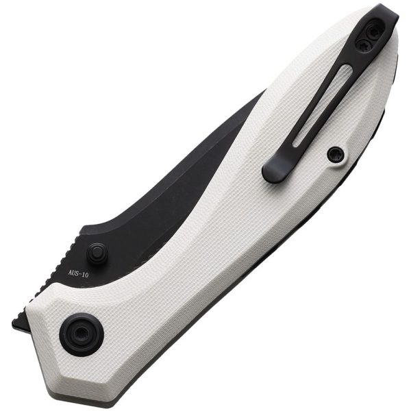 Kubey Ruckus Linerlock Folding Knife - Tan G10