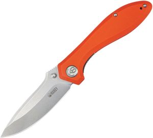 Kubey Ruckus Linerlock Folding Knife - Orange G10