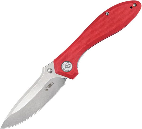 Kubey Ruckus Linerlock Folding Knife - Red G10