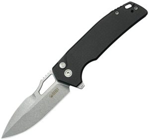 KUB316N.jpg Kubey RDF Button Lock Black G10 Spear Point Blade