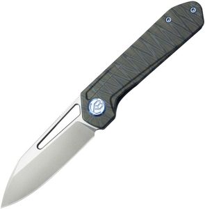Kubey Royal Framelock Flame Titanium M390 Blade