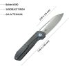Kubey Royal Framelock Flame Titanium M390 Blade
