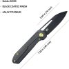 Kubey Royal Framelock Blackout Ti - M390 Blade