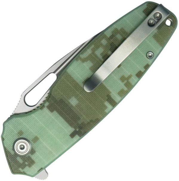 Kubey Tityus Linerlock Camo - Drop Point 14C28N