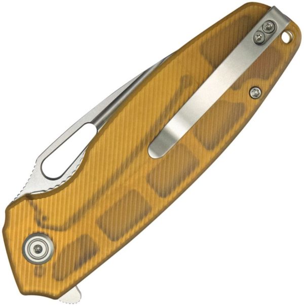 Kubey Tityus Linerlock Ultem - Stonewash 14C28N