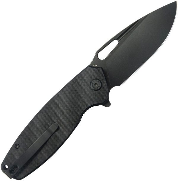 Kubey Tityus BlackWash Linerlock - Black G10