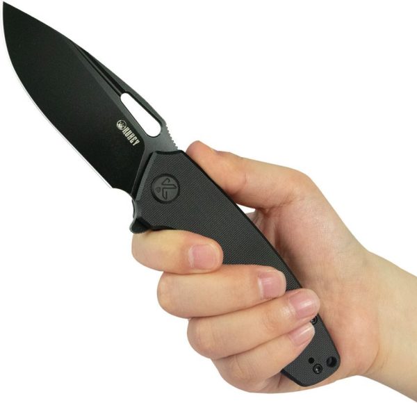 Kubey Tityus BlackWash Linerlock - Black G10