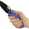 Kubey Tityus BlackWash Linerlock - Blue G10