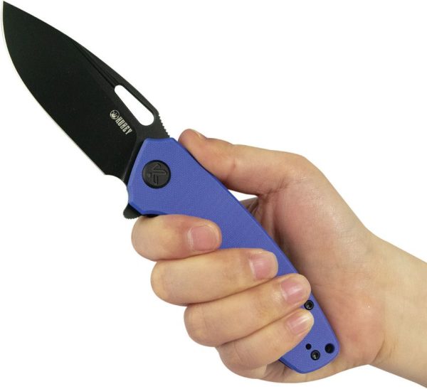 Kubey Tityus BlackWash Linerlock - Blue G10