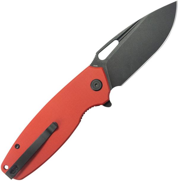 Kubey Tityus BlackWash Linerlock - Red G10