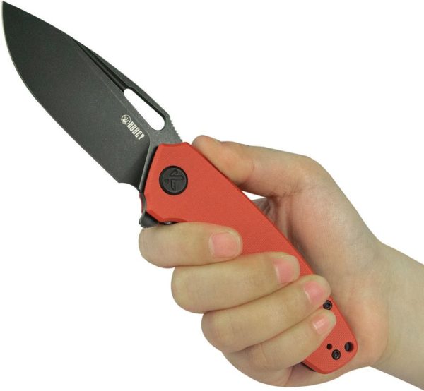 Kubey Tityus BlackWash Linerlock - Red G10