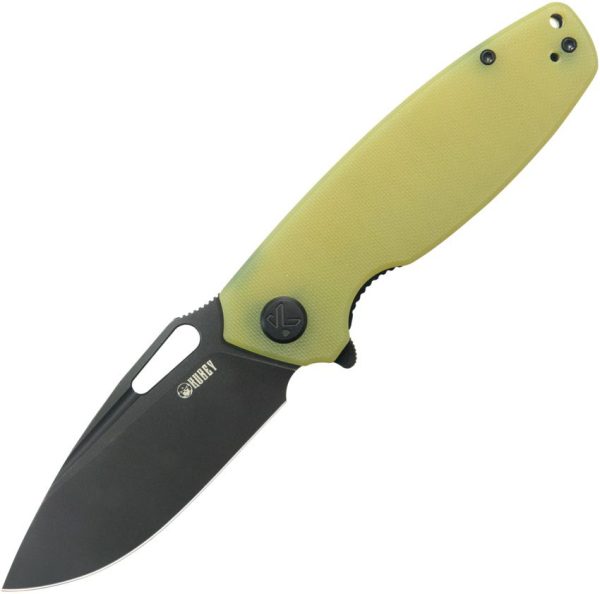 Kubey Tityus BlackWash Linerlock - Yellow G10