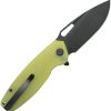 Kubey Tityus BlackWash Linerlock - Yellow G10