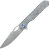 KB Knives Hydro Framelock Folding Knife 3" M390 Gray Titanium