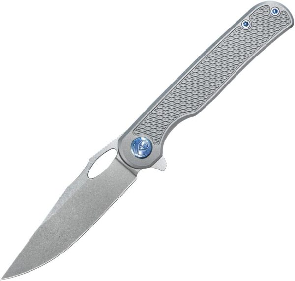 KB Knives Hydro Framelock Folding Knife 3" M390 Gray Titanium