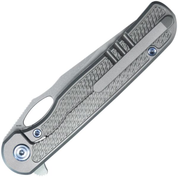 KB Knives Hydro Framelock Folding Knife 3" M390 Gray Titanium