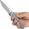KB Knives Hydro Framelock Folding Knife 3" M390 Gray Titanium